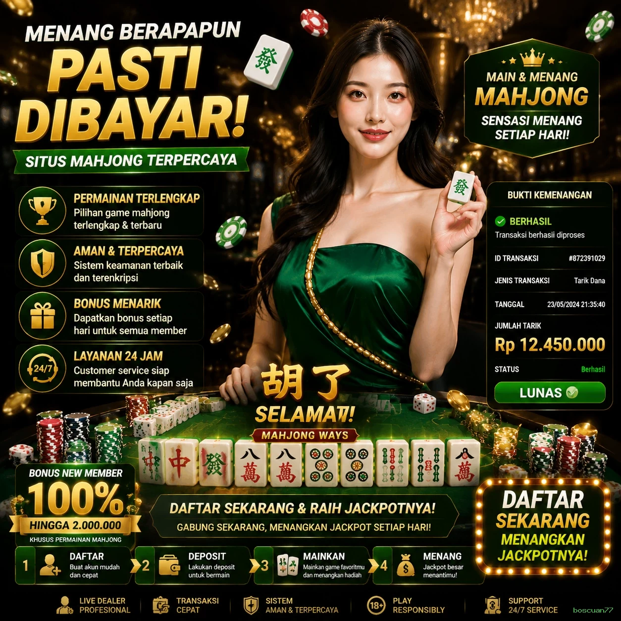 Ikon aplikasi boscuan77 resmi
